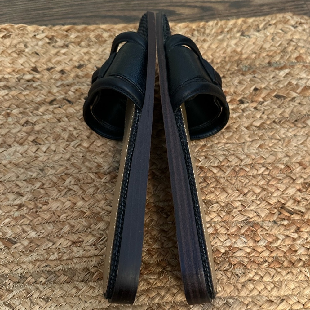 SAM EDELMAN Irina Slide Sandal - Black Leather Size 7 - Picture 6 of 8